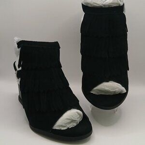 Very Volatile Notion Fringe Wedge Sandals - 7M